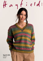 Hayfield Ladies Sweater Knitting Pattern in Spirit DK 10789P PDF DOWNLOAD