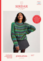 Sirdar Ladies Sweater Knitting Pattern in Jewelspun Chunky 10800P PDF DOWNLOAD