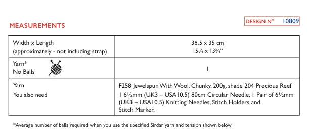 Sirdar Shoulder Bag Knitting Pattern in Jewelspun Chunky 10809P PDF DOWNLOAD