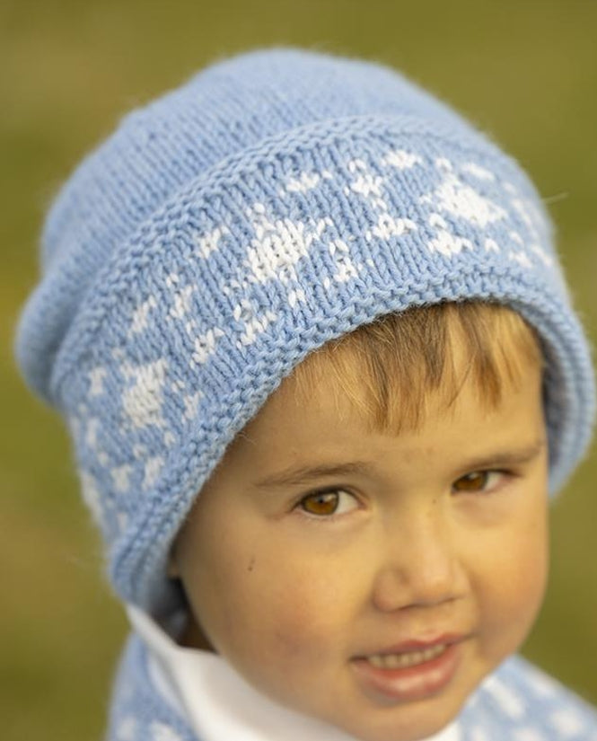 Viking Yarn Childrens Hat Knitting Pattern in Viking Wool Idun DK 4-3bP PDF DOWNLOAD