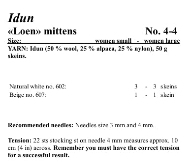 Viking Yarn Adult Mittens Knitting Pattern in Viking Wool Idun DK 4-4P PDF DOWNLOAD