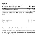 Viking Yarn Knee High Socks Knitting Pattern in Viking Wool Idun DK 4-5P PDF DOWNLOAD