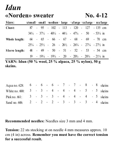 Viking Yarn Sweater Knitting Pattern in Viking Wool Idun DK 4-12P PDF DOWNLOAD
