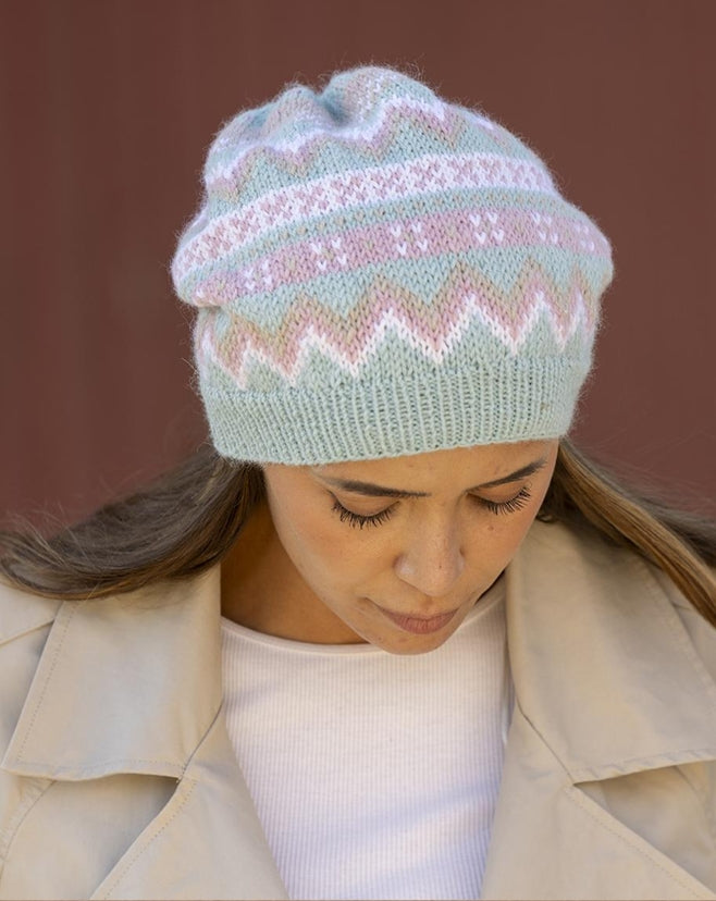 Viking Yarn Ladies Hat Knitting Pattern in Viking Wool Idun DK 4-13P PDF DOWNLOAD