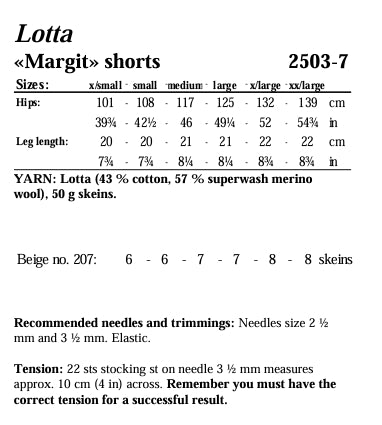 Viking Yarn Ladies Shorts Knitting Pattern in Viking Wool Lotta DK 2503-7P PDF DOWNLOAD