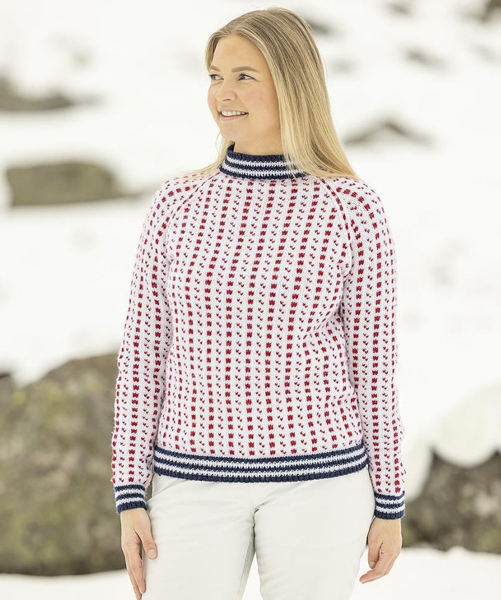 Viking Yarn Ladies Sweater Knitting Pattern in Viking Wool Merino 4ply 2507-2aP PDF DOWNLOAD