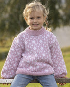 Viking Yarn Childrens Round Necked Sweater Knitting Pattern in Viking Wool Idun DK 4-14bP PDF DOWNLOAD