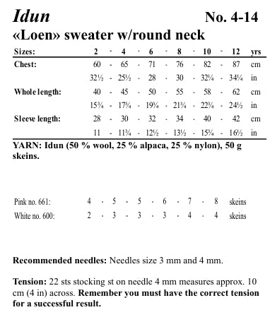 Viking Yarn Childrens Round Necked Sweater Knitting Pattern in Viking Wool Idun DK 4-14bP PDF DOWNLOAD