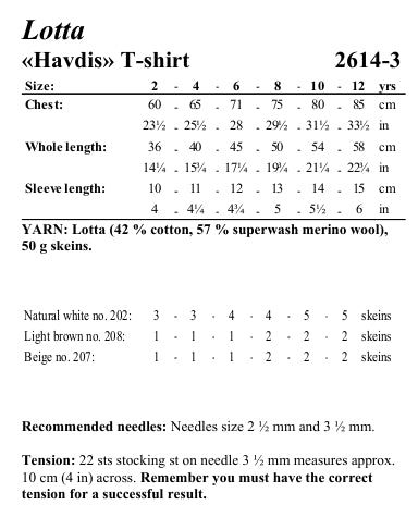 Viking Yarn Childrens T-Shirt Knitting Pattern in Viking Wool Lotta DK 2614-3bP PDF DOWNLOAD