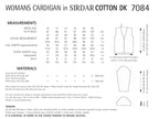 Sirdar Womans Cardigan Knitting Pattern in Sirdar Cotton DK 7084P PDF DOWNLOAD