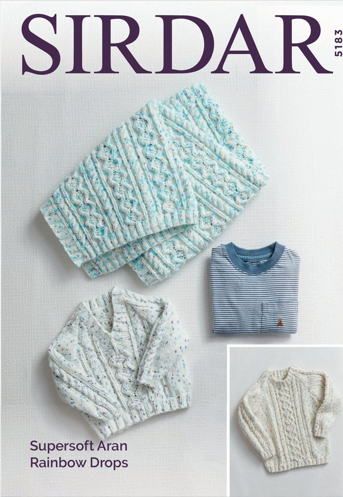 Sirdar Sweaters & Blanket Knitting Pattern in Aran 5183P PDF DOWNLOAD