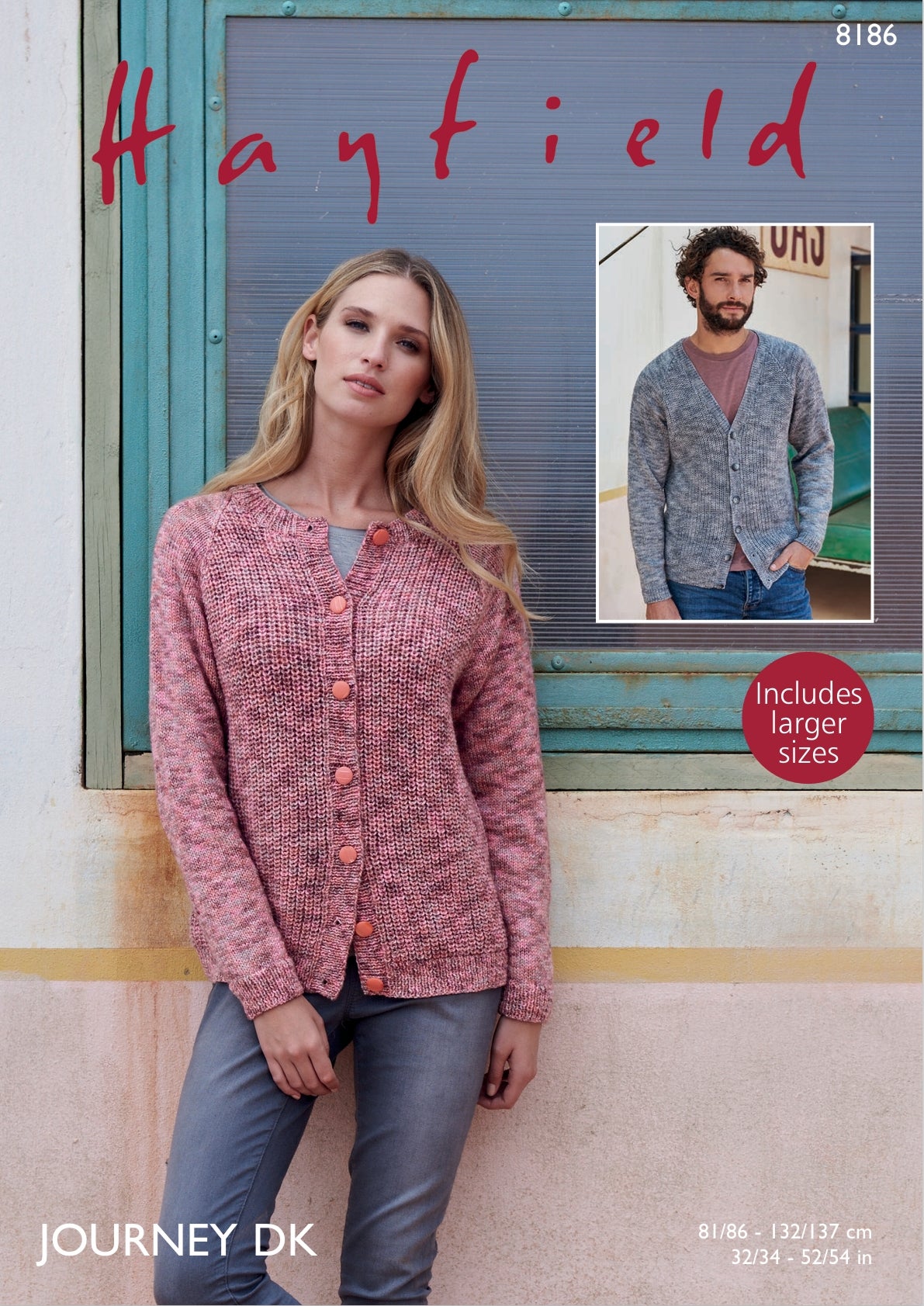 Hayfield Cardigans Knitting Pattern in DK 8186P PDF DOWNLOAD