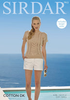 Sirdar Womans Top Knitting Pattern in Sirdar Cotton 4ply 7912P PDF DOWNLOAD
