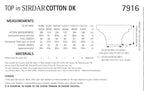 Sirdar Top Knitting Pattern in Sirdar Cotton DK 7916P PDF DOWNLOAD
