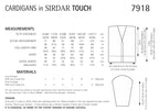 Sirdar Cardigans Knitting Pattern in Sirdar Touch Chunky 7918P PDF DOWNLOAD