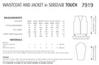 Sirdar Waistcoat and Jacket Knitting Pattern in Sirdar Touch Chunky 7919P PDF DOWNLOAD