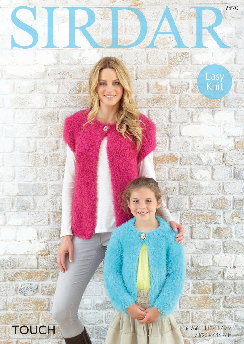Sirdar Cardigans Knitting Pattern in Sirdar Touch Chunky 7920P PDF DOWNLOAD