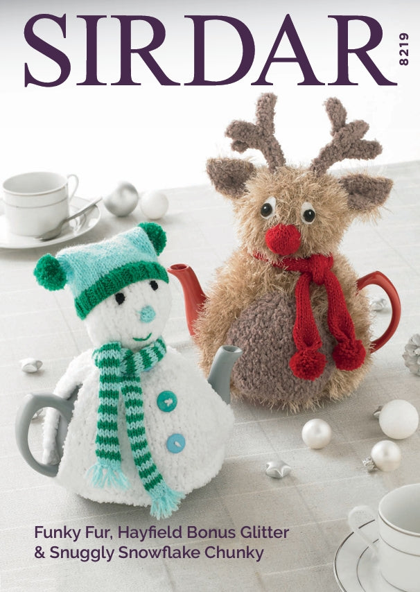 Sirdar Christmas Teacosies Knitting Pattern in Chunky & DK 8219P PDF DOWNLOAD