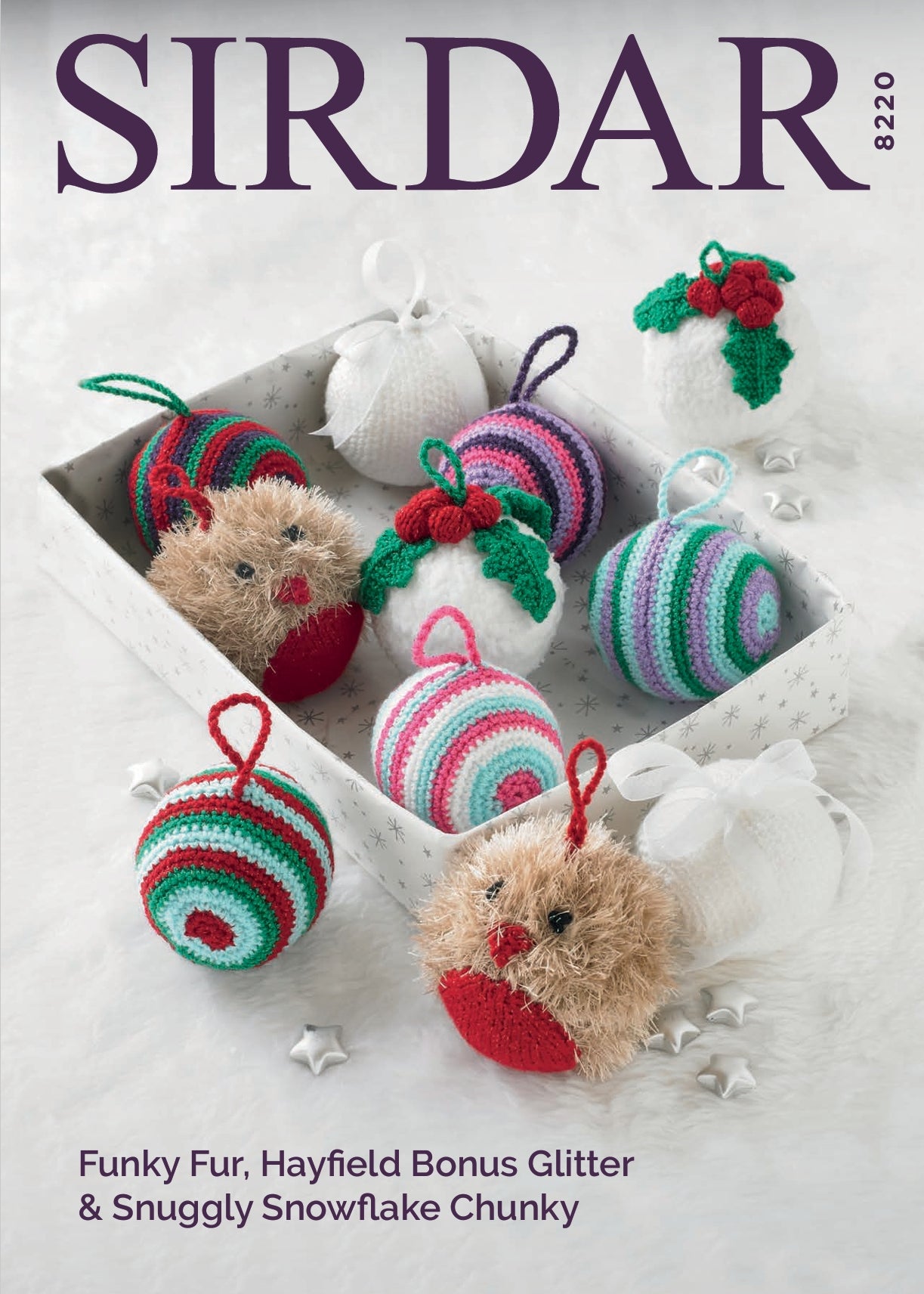 Sirdar Christmas Decorations Knitting Pattern in Chunky & DK 8220P PDF DOWNLOAD