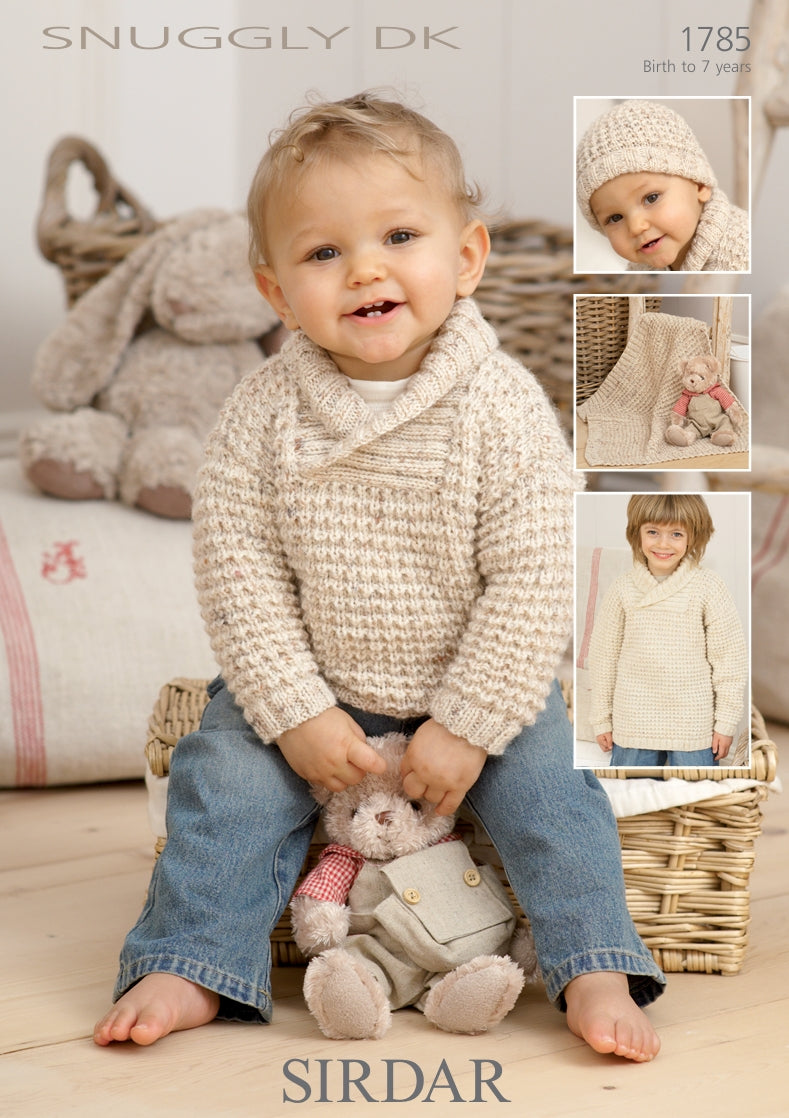 Sirdar Sweater, Hat and Blanket Knitting Pattern in Snuggly DK 1785P PDF DOWNLOAD
