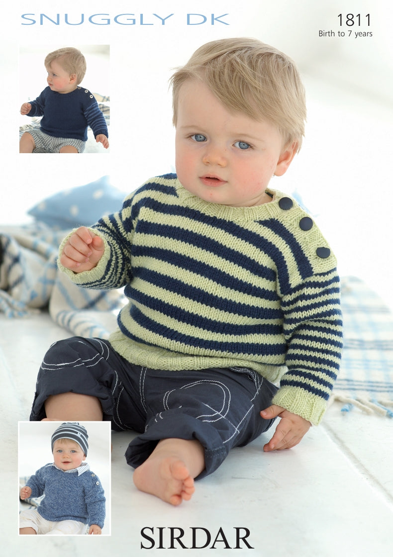 Sirdar Sweater Knitting Pattern in Snuggly DK 1811P PDF DOWNLOAD