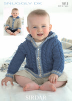 Sirdar Jackets Knitting Pattern in Snuggly DK 1813P PDF DOWNLOAD