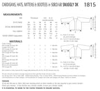 Sirdar Cardigans, Hats, Mittens and Bootees Knitting Pattern in Snuggly DK 1815P PDF DOWNLOAD
