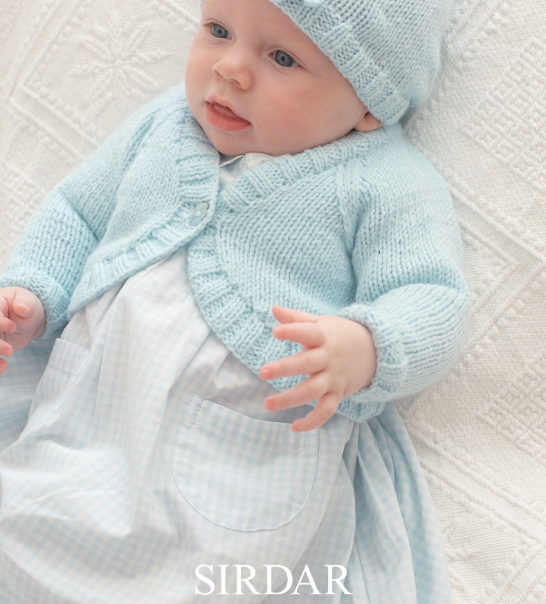 Sirdar Bolero Cardigan and Hat Knitting Pattern in Snuggly DK 1817P PDF DOWNLOAD