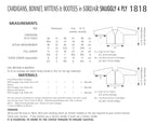 Sirdar Cardigans, Bonnet, Mittens and Bootees Knitting Pattern in Snuggly 4ply 1818P PDF DOWNLOAD