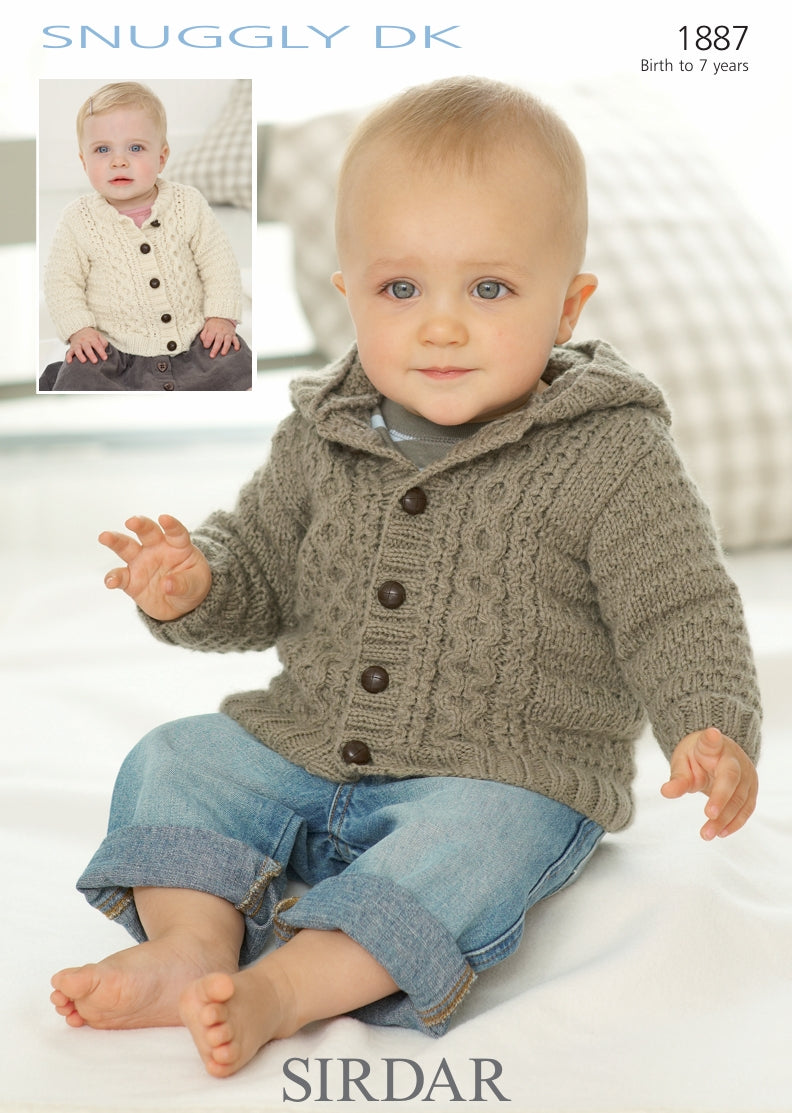 Sirdar Jackets Knitting Pattern in Snuggly DK 1887P PDF DOWNLOAD