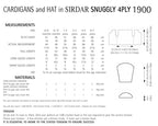 Sirdar Cardigans and Hat Crochet Pattern in Snuggly 4ply 1900P PDF DOWNLOAD
