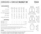 Sirdar Cardigans Knitting Pattern in Snuggly DK 1944P PDF DOWNLOAD