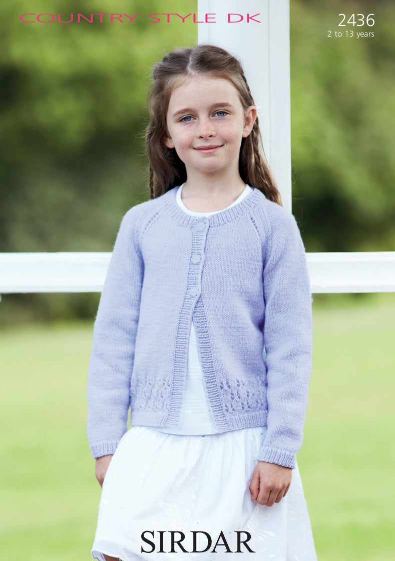 Sirdar Cardigan Knitting Pattern in Country Style DK 2436P PDF DOWNLOAD