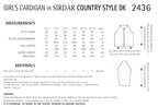 Sirdar Cardigan Knitting Pattern in Country Style DK 2436P PDF DOWNLOAD