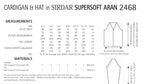 Sirdar Cardigan and Hat Knitting Pattern in Supersoft Aran 2468P PDF DOWNLOAD