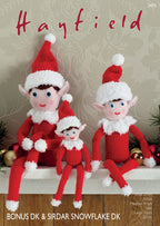 Sirdar Christmas Elves Knitting Pattern in Hayfield Bonus DK and Snowflake DK 2475P PDF DOWNLOAD