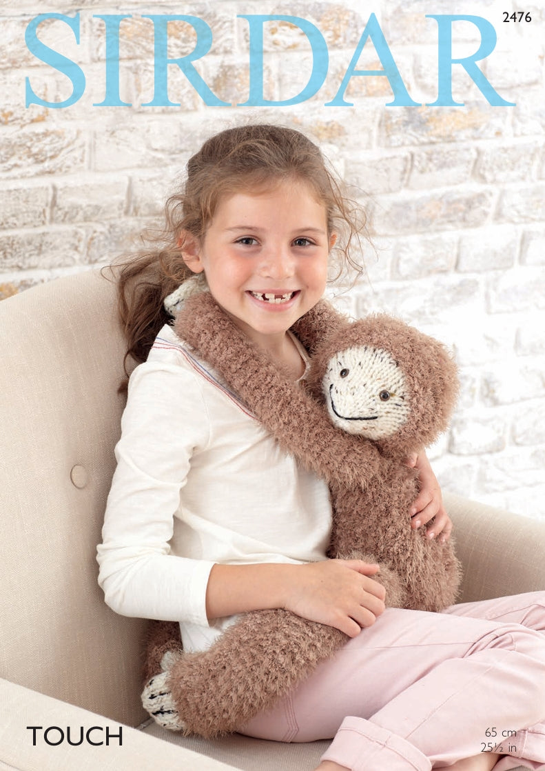 Sirdar Gordon the Sloth Toy Knitting Pattern in Hayfield Bonus Chunky and Touch Chunky 2476P PDF DOWNLOAD