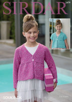 Sirdar Cardigans Knitting Pattern in Soukie DK 2479P PDF DOWNLOAD