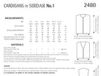 Sirdar Cardigans Knitting Pattern in Sirdar No.1 DK 2480P PDF DOWNLOAD