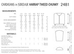 Sirdar Cardigans Knitting Pattern in Sirdar Harrap Tweed Chunky 2481P PDF DOWNLOAD