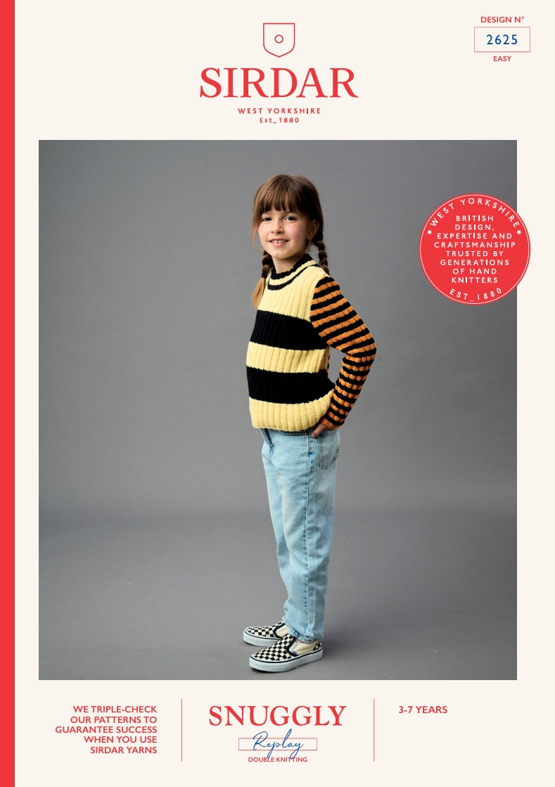 Sirdar Sweater Knitting Pattern in Snuggly Replay DK 2625P PDF DOWNLOAD
