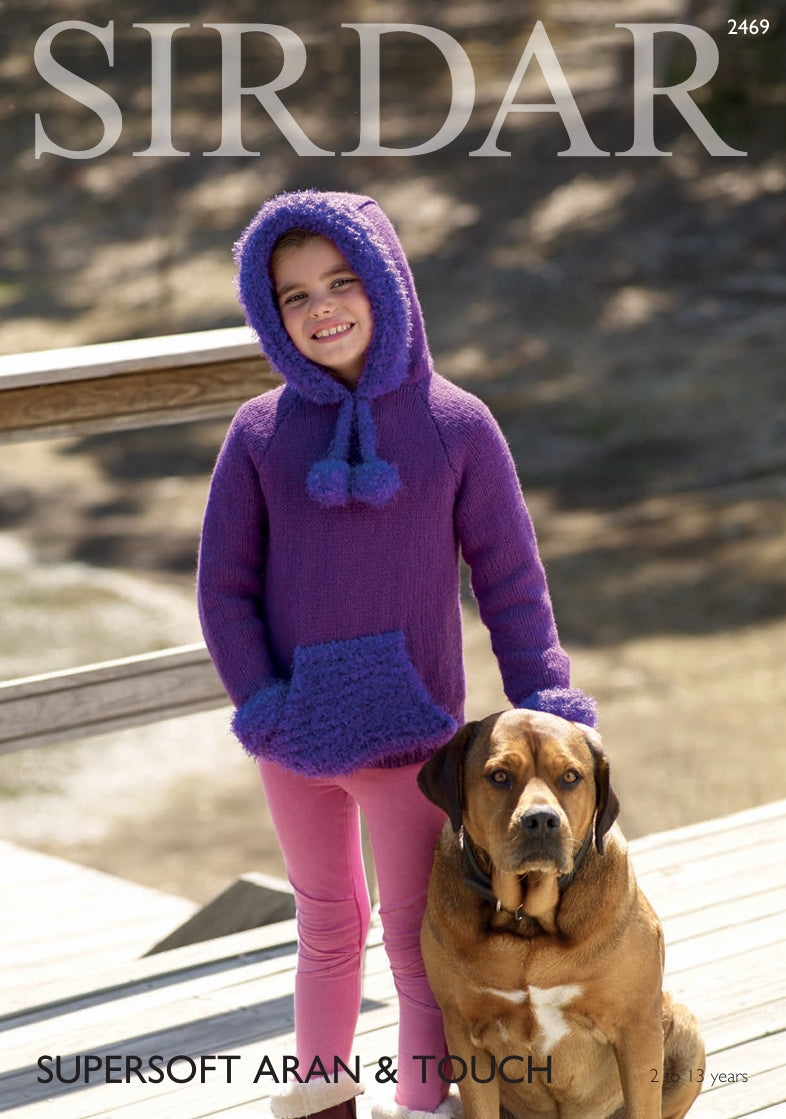 Sirdar Hooded Sweater in Supersoft Aran and Touch 2469P PDF DOWNLOAD