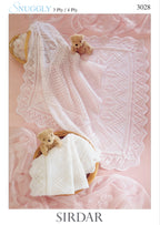 Sirdar Shawl Knitting Pattern in Snuggly 3ply and 4ply 3028P PDF DOWNLOAD