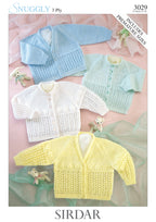 Sirdar Cardigans Knitting Pattern in Snuggly 3ply 3029P PDF DOWNLOAD