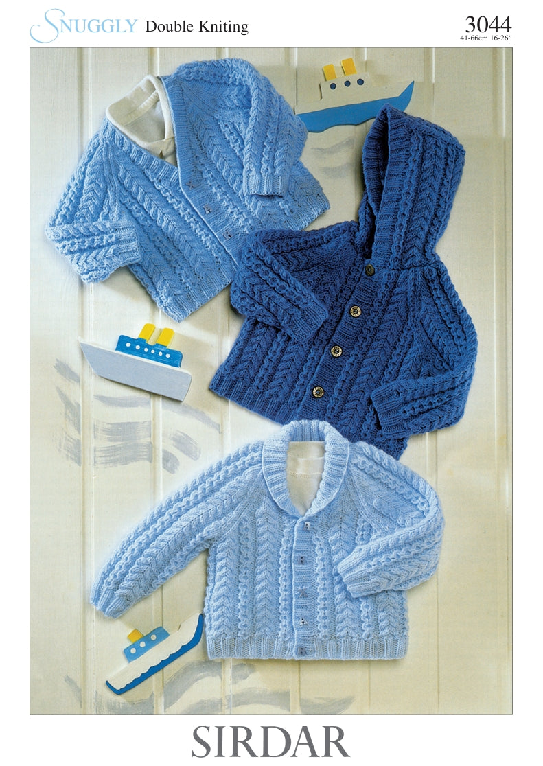 Sirdar Jackets Knitting Pattern in Snuggly DK 3044P PDF DOWNLOAD