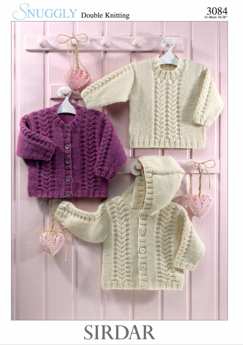 Sirdar Sweater and Jackets Knitting Pattern in Snuggly DK 3084P PDF DOWNLOAD
