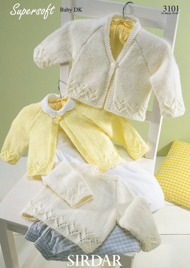 Sirdar Cardigans and Sweater Knitting Pattern in Supersoft DK 3101P PDF DOWNLOAD