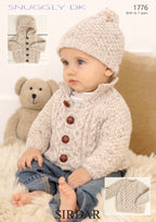 Sirdar Sweater, Jackets and Hat Knitting Pattern in Snuggly DK 1776P PDF DOWNLOAD