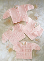 Sirdar Cardigans Knitting Pattern in Snuggly 4ply 3941P PDF DOWNLOAD