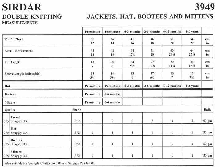 Sirdar Jackets, Hat, Bootees and Mittens Knitting Pattern in Snuggly DK 3949P PDF DOWNLOAD
